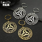Celtic Knot Steel Pendant Viking Rune Triquetra