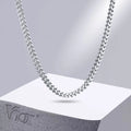 Vnox 3mm Franco Chain Necklaces for Men, Never Fade Stainless Steel Foxtail Chain, Cubic Double Layered Cuban Geometric Chain
