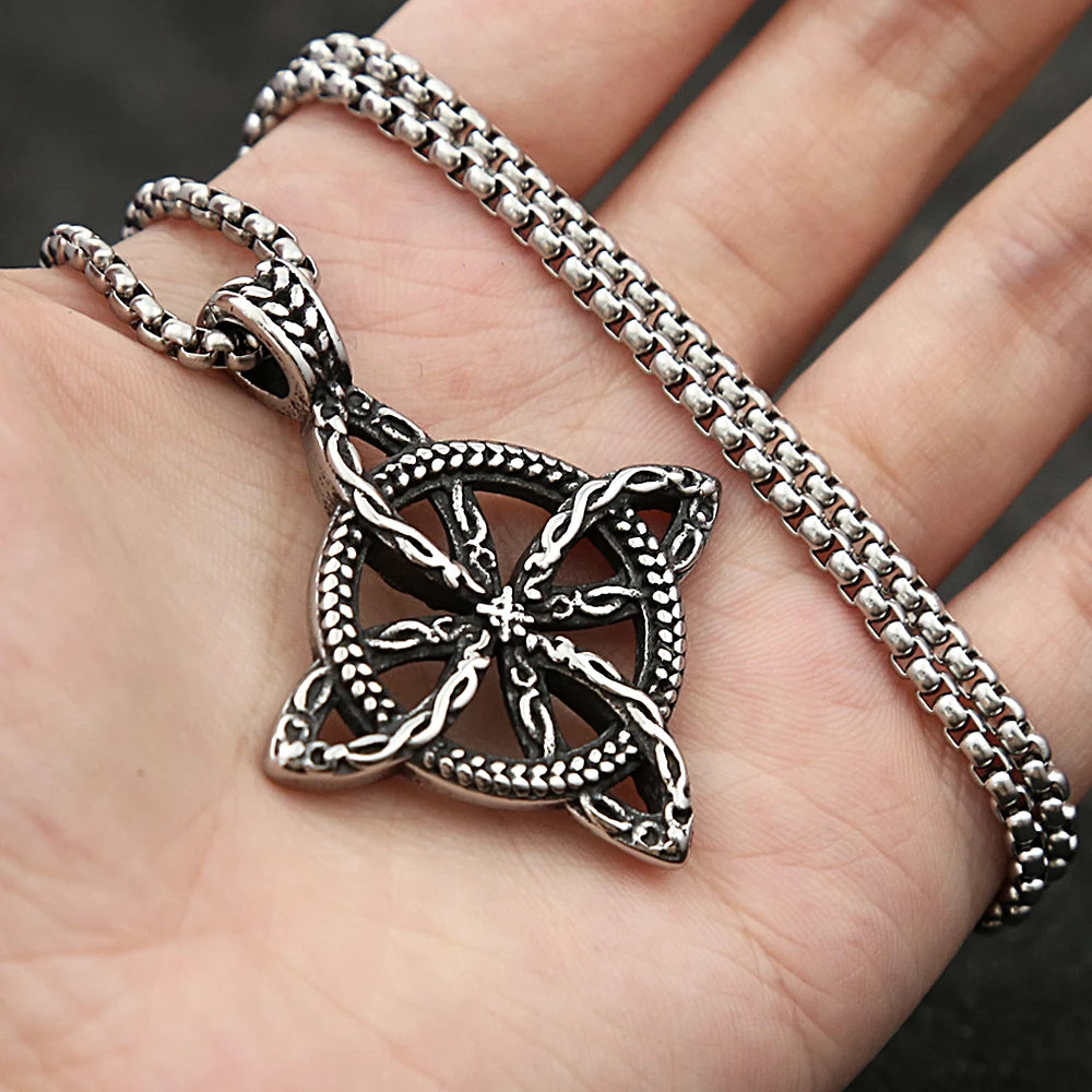 Celtic Stainless Steel Pendant Necklace