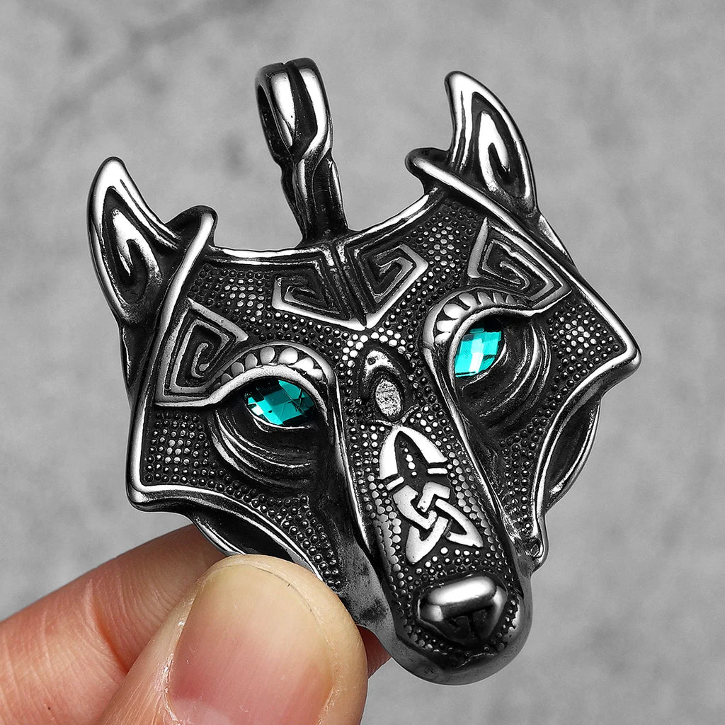 Viking Wolf Pendant Necklace — Stainless Steel