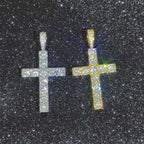 Iced Out Cross Pendant Necklace Stainless Steel CZ