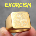 Exorcism Saint Benedict Cspb Stainless Steel Men Rings Punk For Male Women Fashion Jewelry Creativity Gift