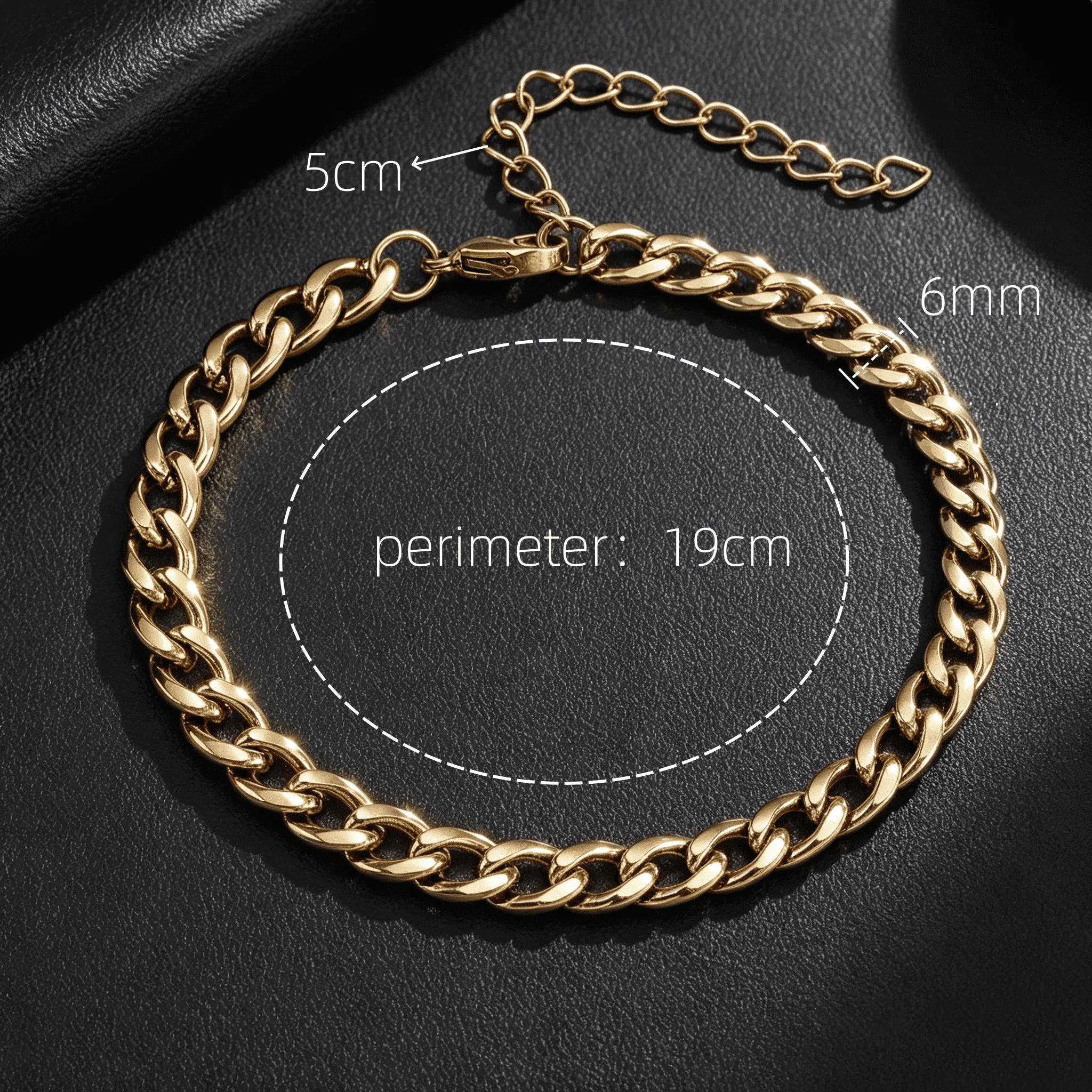Width 6/8mm 316L Stainless Steel Men's Goth Y2K Cuban Style Fashion Bracelet America N Retro Steampunk Accessories