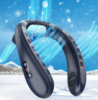 New Portable Neck Fan 5200mAh Neck Air Conditioner Rechargeable Semiconductor Cooling Fan Outdoor Personal Fan Wearable