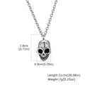 Retro Punk Stainless Steel Skull Necklace for Men,Rock Small Personality Pendant Necklace,Halloween Jewelry