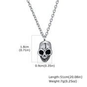 Skull Pendant Necklace — Stainless Steel