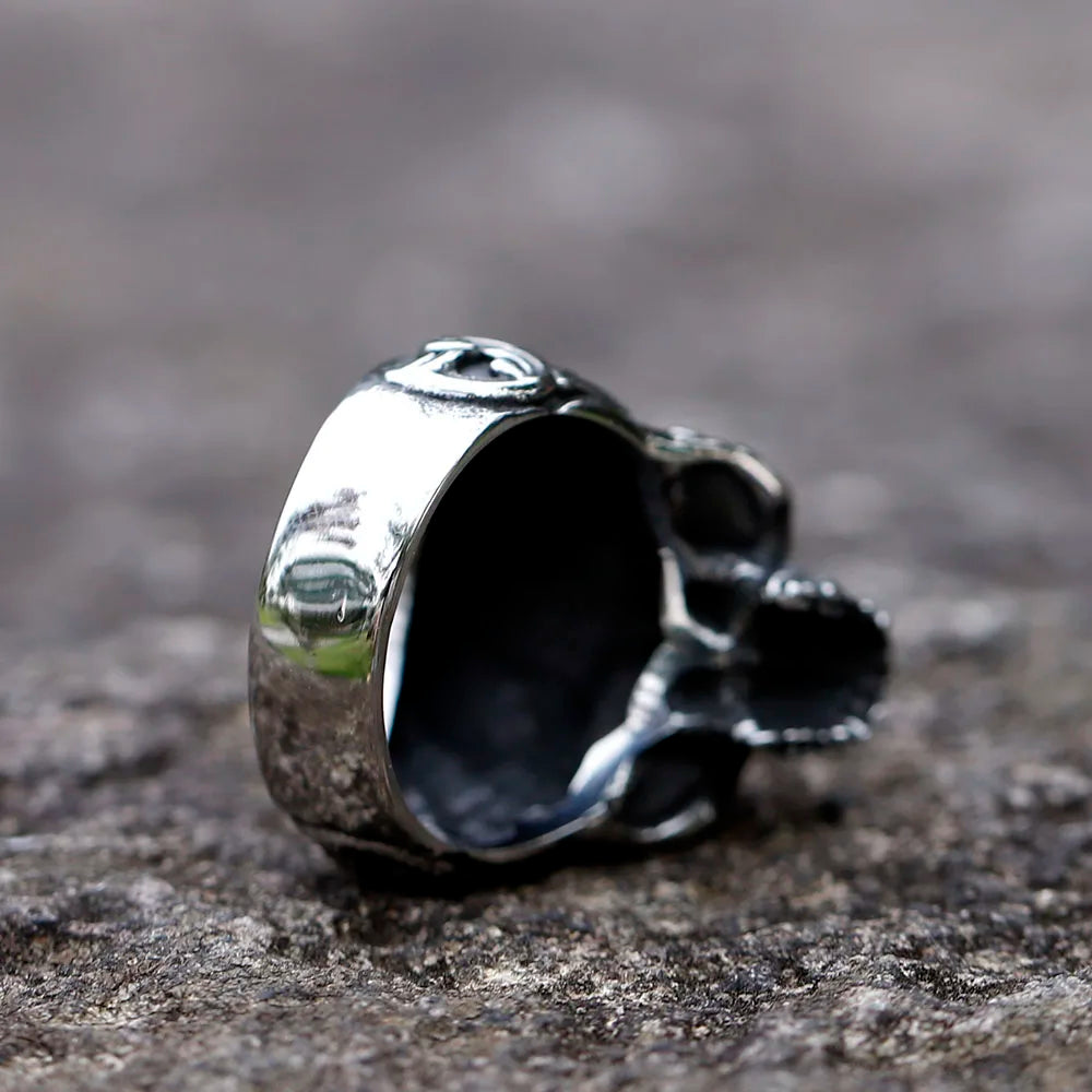 NEW Men's 316L Stainless-Steel Rings Retro Skull Head Vintage Gothic Punk High-Quality Jewelry Gifts Free Shipping
