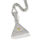THE BLING KING Pyramid Horus Eyes Pendant Necklace Twist Chain Micro Paved Cubic Zirconia Gold Plated Mens Hip Hop Jewelry Gifts