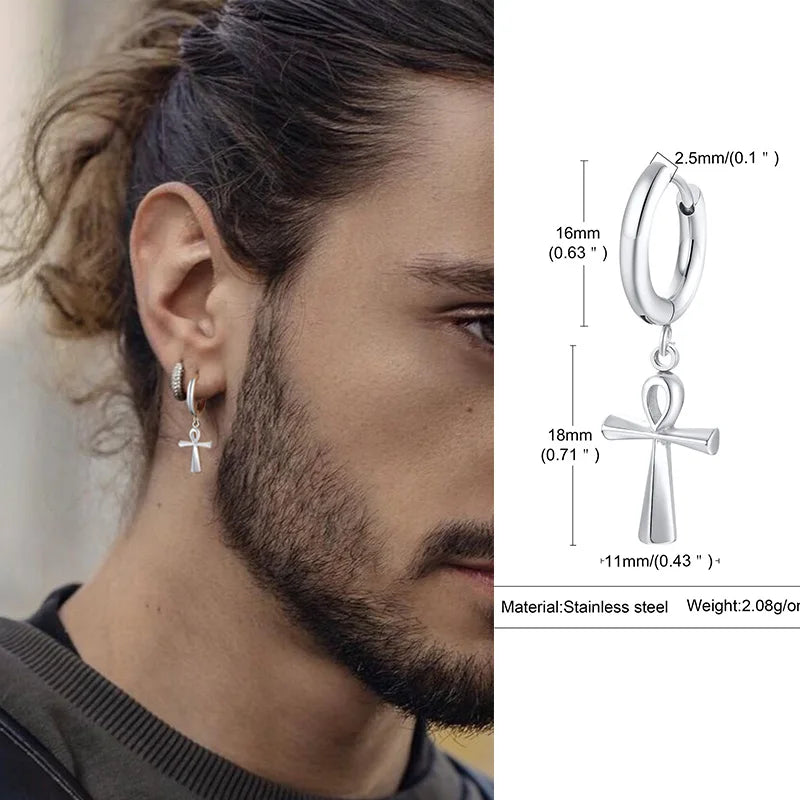 Lightning Bolt Huggie Earrings — Silver