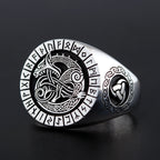 Viking Dragon Rune Ring — 925 Silver