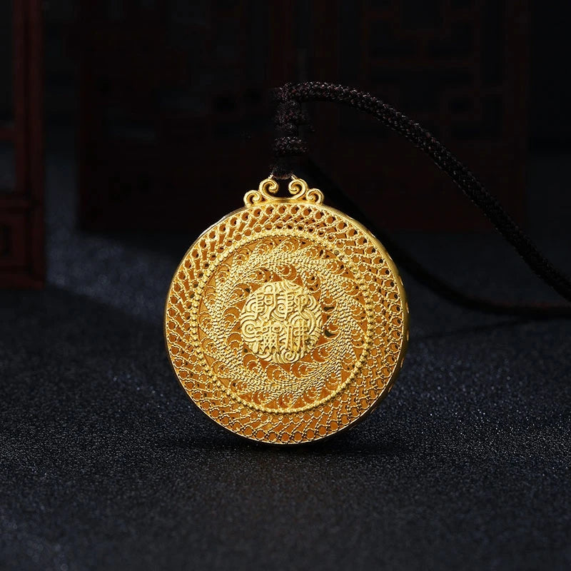 Blessing Buddha Necklace For Men Jewelry Ethnic Stlye Relief Tathagata Pendant Women Choker Accessories