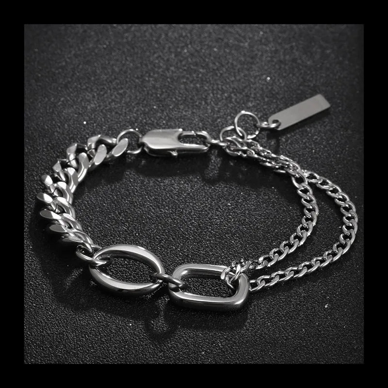 Splicing Bar Bracelet — Stainless Steel