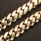 Gold Cuban Bracelet 20MM Monaco Smooth Lock