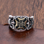 Vintage Cross Men's Ring Men's Open Live Personality Fashion Trend Adjustable Jewelry