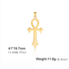 LIKGREAT Egyptian Ankh Cross Egypt Eye Pendant for Necklace Earrings Stainless Steel Eye of Horus Charms for Jewelry