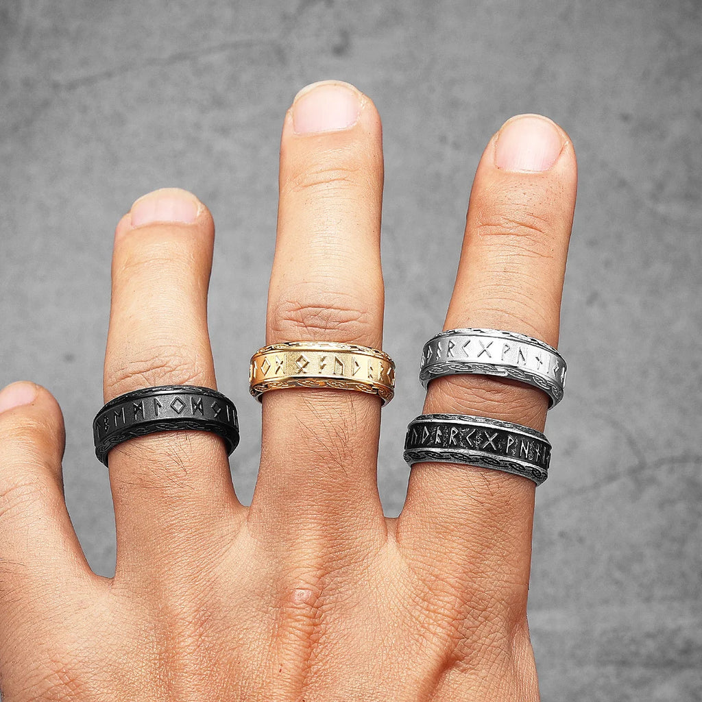 Viking Rune Ring — Stainless Steel