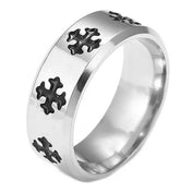Cross Ring — Engraved Stainless Steel Bible