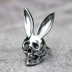 2022 NEW Men's 316L stainless steel rings retro Rabbit Skeleton Gothic ring punk Motorcycl Jewelry Gifts free shipping