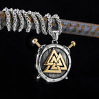 Nordic Totem Amulet Rune Necklace Retro Geometric Pattern Stainless Steel Jewelry Viking Punk Pendant Men's Fashion