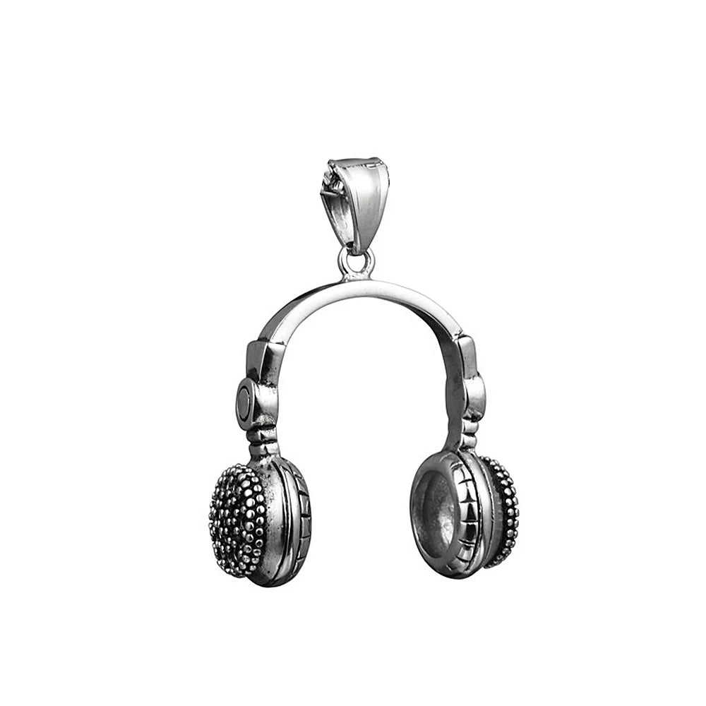 DJ Headphone Pendant — Stainless Steel