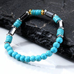Blue Stone Beaded Bracelet