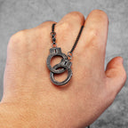 Vintage Handcuffs Pendant Necklace Chain — Stainless Steel