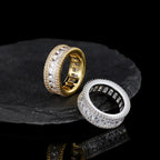 Iced Out Ring Stainless Steel 8MM CZ