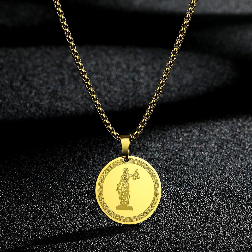 CHENGXUN Dainty Chef Knife Pendant Necklace for Women Men Steel Knife Charm Neck Chain Male Talisman Amulet Protection Jewelry