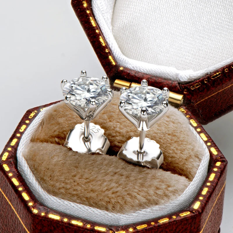 Piercing Stud Earrings for Men & Women — Silver-Tone, 5-9mm Sizes