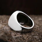 Star Signet Steel Ring Pentagon Biker Good