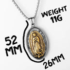 Guadalupe Pendant Necklace Stainless Steel Vintage