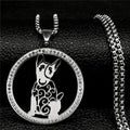Iced Out Silver Chain French Bulldog Chihuahua