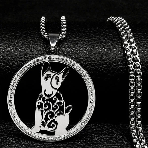 Iced Out Silver Chain French Bulldog Chihuahua