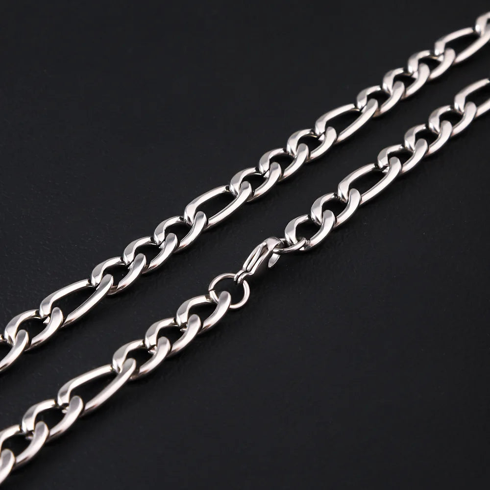 Figaro Steel Chain 316L 5mm/7mm/9mm