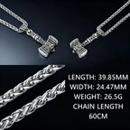 Thor Mjolnir Steel Pendant 316L Norse Mythology