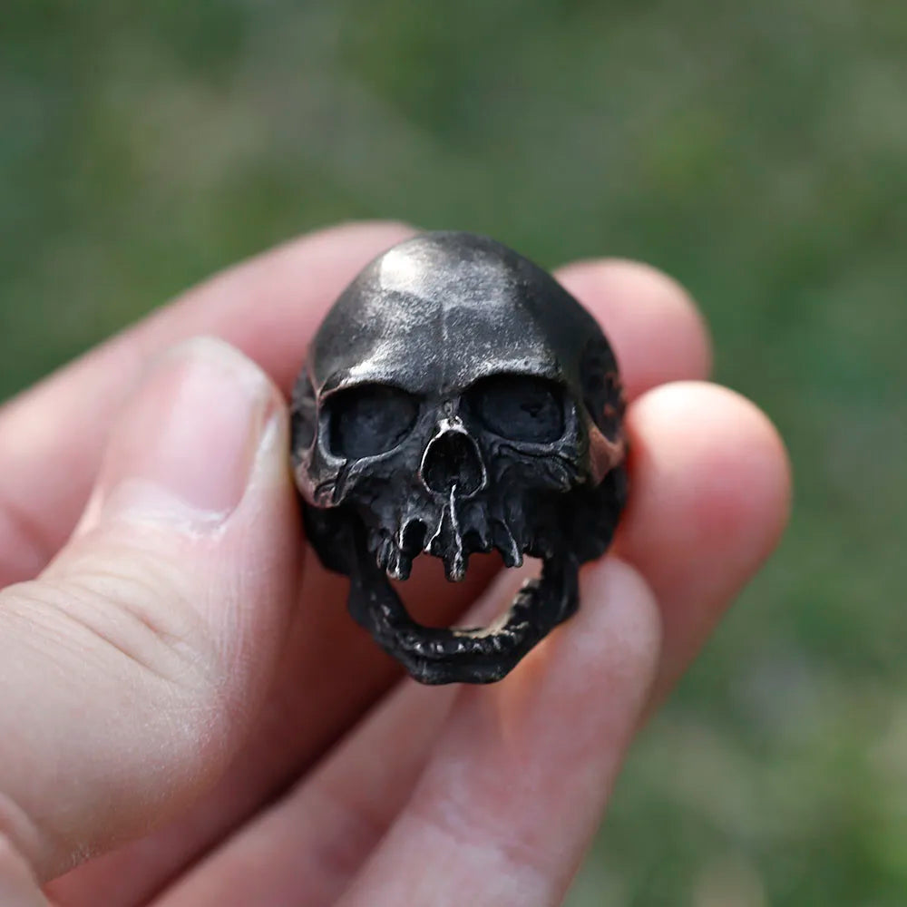 Large Skull Ring — Stainless Statement Gothic