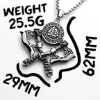 Viking Double Battle Axe Men Necklaces Stainless Steel Pendant Chain Women Punk Fashion Jewelry Accessories Gifts