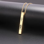 Lemegeton Egyptian Cat Goddess Bastet Necklace Stainless Steel Ancient Egypt Ankh Cross Symbol Necklaces Square Amulet