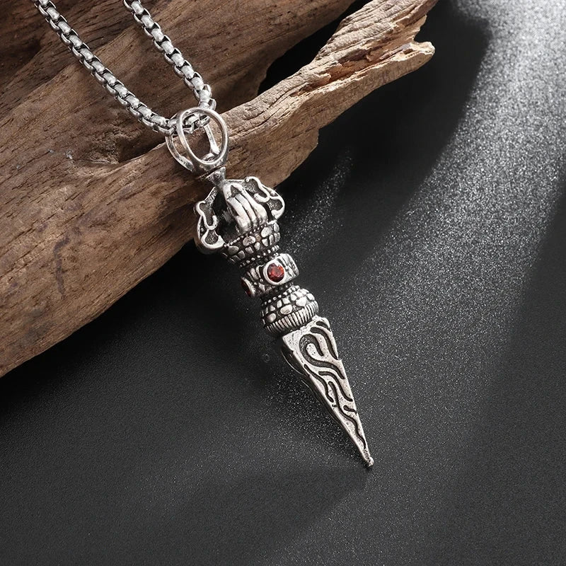 Retro Domineering Nordic Battle Ax Pendant Necklace for Men and Women Punk Pendant Lucky Amulet Jewelry Gift