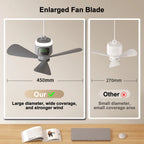 12000mAh Ceiling Fans Portable Camping Fan Tent Air Circulator Cooler Outdoor Rechargeable Electric Fan LED Light