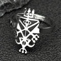 Sigil Lucifer Silver Long Necklace — Stainless Steel