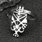 Sigil Lucifer Silver Long Necklace — Stainless Steel