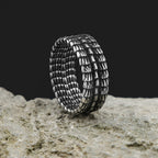 Stainless Steel Jewelry Dragon Scales Gothic Amulet Viking Rings For Men Women Norse Pagan Warrior Ring Symbolic Gift