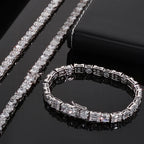 Tennis Bracelet Stainless Steel 6.5MM Mixed Cut