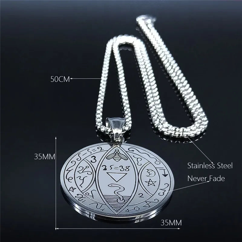 Solomon Pentacle Seal Pendant — Stainless