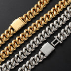 Iced Out Cuban Link Chain Necklace — Copper Alloy 15mm