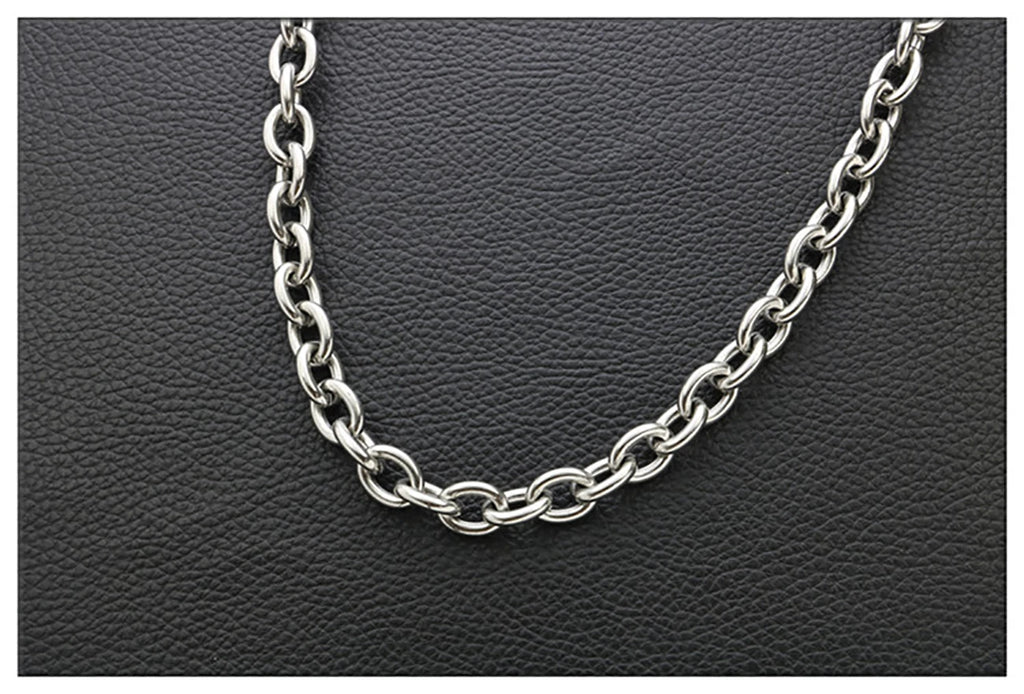 Fashion Stainless Steel Thick Wide Cross Chain Large O-chain For Men And Women Necklace Jewelry Hot Sale