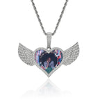 Iced Out Heart Photo Pendant Necklace