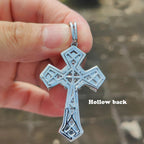 Iced Out Cross Pendant Baguette CZ Jesus
