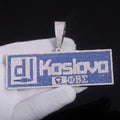 Iced Out Letter Pendant Necklace 925 Silver